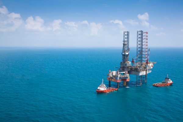 Offshore oil rig drilling gas platform